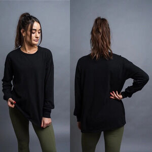 ✨NWT Year of Ours Black Boyfriend Long Sleeve Tee T-Shirt Workout Top Small